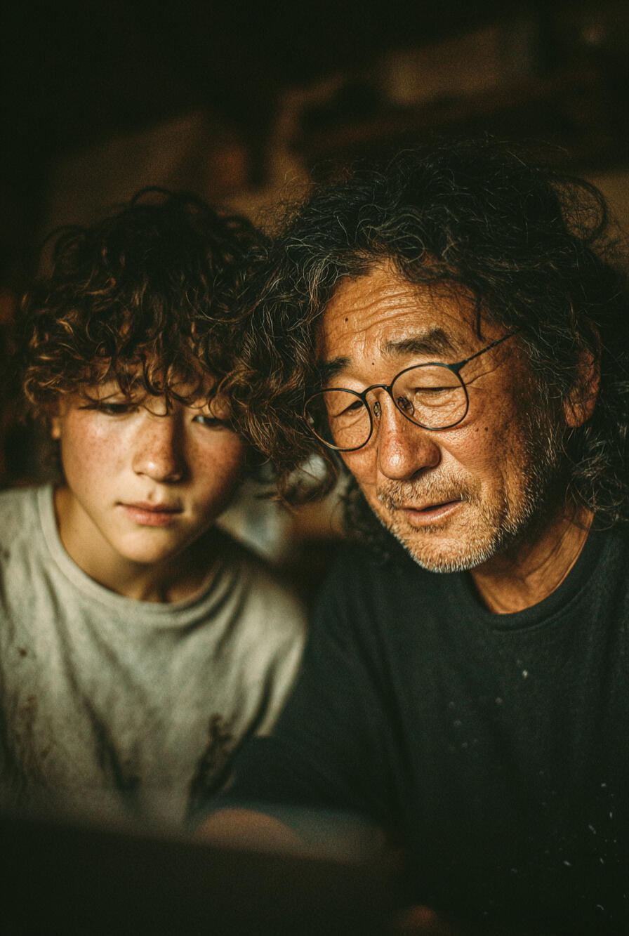 Girl in room studying
